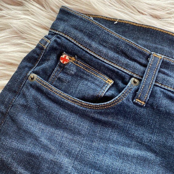 Hudson Krista Ankle Super Skinny Raw Hem Dark Wash Niya Jeans Denim Size 28 - Picture 9 of 13